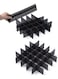 42 Pack Adjustable Drawer Organizer Dividers for Socks, Underwear, Makeup, Kitchen, Dresser (Black)