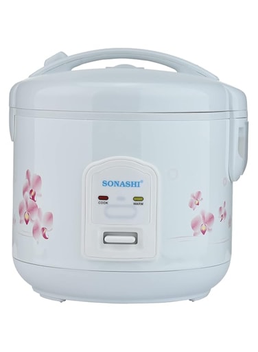 Sonashi 1L Rice Cooker w/Steamer SRC-510N - Rice Maker With Cool Touch Body, Removable Cooking Pot, Auto Shut-off Function   Electric Cookware