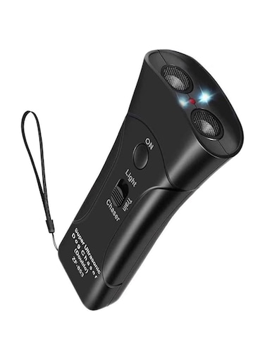 BELMAKS Ultrasonic Anti Barking Control Device Pet Trainer Handheld Dog Bark Control Training Multi-Functions Silent Commands with LED Flashlight and Strap for Pet Indoors and Outdoors