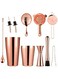 N/S 11pcs Bartender Tools Set Boston Cocktail Shaker Tins Cocktail Strainer Double Jigger Bar Spoon Set for Drink Mixer Bartending -Rose gold