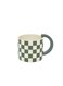 Pear Dark Green Racer Check Mug