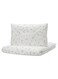 Cover &amp; Pillowcase for Cot, White/Floral Pattern, 110x125/35x55 cm