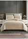 Geometric Duvet Set, Queen Size Fits 180x200 cm - 4-Pcs Bed Set, Brushed Microfiber Fabric - 1 Duvet Cover, 1 Fitted Sheet, 1 Pillow Shams, 1 Pillowcases (Filler Not Included)