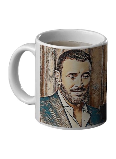Kadim Al Sahir Printed Mug White/Brown/Beige