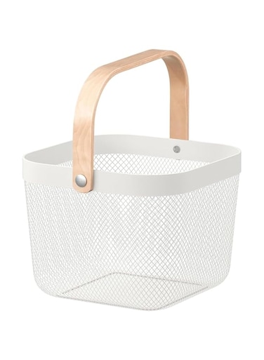 ESTABLISHER RISATORP Basket, white, 25x26x18 cm (9 &frac34;x10 &frac14;x7 ")