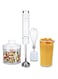 SONASHI SHB-185JCW 4-in-1 Hand Blender Chopper with Calibrated Beaker, Chopper, Whisker [White] Stainless Steel Shaft, 250W, 700ml Plastic Jar, 500ml Chopper, Speed Control, Blending Wand