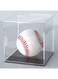 Acrylic Display Case, 4X4X4 Inch Cube Acrylic Boxes For Display, Clear Display Cases With Matte Black Base And Single-Piece Acrylic Box For Softball Collectibles Figurines Mini Figures