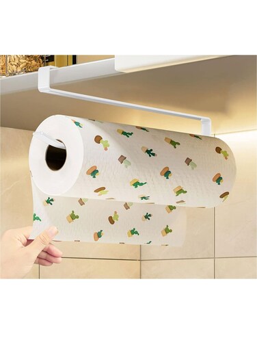HOME PaPer Towel Holder Towel Rack Towel Bar Hooks for Kitchen, Dispenser Under Cabinet Paper Roll Holders for Kitchen Bathroom Hanging Paper Towel Rack Paper Towels Rolls