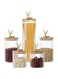 Glass Storage Jars with Deer Bamboo Lids, Home decoration, Food Storage, Kitchen Cabinet Organizers, Glass Food Container, Dry fruits, Food Jar with Sealing Lid (630 ml, 930 ml,1100 ml,Pack of 5)