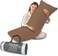 MUSA Full Body Long Pillow - Breathable Polyester Filling, Pregnancy Pillow for Belly Support (Brown, 50 x 140cm)