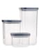 Organizers Leakproof Set Of 3 Food Storage Containers For Kitchen Organization, Airtight Liquid Sealed Always Fresh Plastic Container Set With Vacuum Lid &ndash; Bpa Free Storage Container