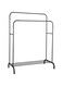 Royalford 2 Storage Shelf Stand RF12424 Rail Clothing Garment Rack with Bottom Shelves Metal Clothes Stand Rack with Rod and Lower Storage Shelf, Coat Rack and Shoes Bench Storage Stand for Bedroom