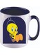 Tweety Printed Ceramic Mug DarkBlue/White/Yellow/Orange 325ml