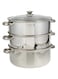 Vinod Stainless Steel Steamer Pots 1Pieces- Grey (Vpi057)