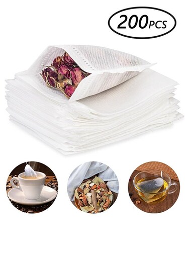 Non-Woven Drawstring Tea Filter Bags, 7 x 9cm, 200 pcs