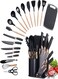 Silicone Utensil Set 19 PCS &acirc;&euro;&ldquo; Non-Stick Heat Resistant Kitchen Tools with Wooden Handles   Premium Silicone Cooking Set for All Cooktops