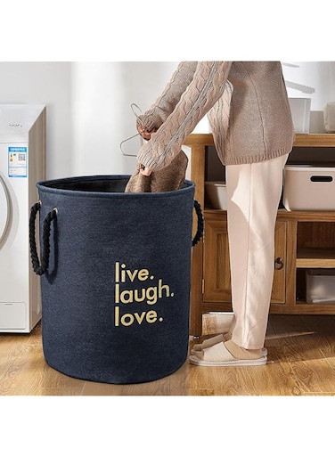 Homarket Laundry Hamper, Large Capacity Collapsible Drawstring Closure Laundry Storage Basket with Handles