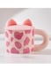 Cat Coffee Mugs with Lids British Style Tea Cup, porcelain Modern Water Cup For Office And Home, Coffee Mug, Tea Cup Set with Handle, Novelty Animal Coffee Ceramic Tea Cup Set, Gifts for Women