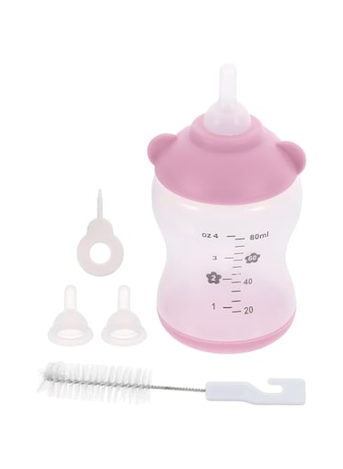 KASTWAVE Pet Feeding Bottle Kits - Small Cat Nurser Bottle, Kittens Milk Feeding Bottle, Milk Feeder for Newborn Kittens Puppies Rabbits Small Animals