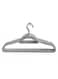 100PACK 41.5CM VELVET GREY HANGER WITH TIE BAR