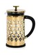 French Press Coffee Maker Borosilicate Glass AMADO Series Gold/Black 600ml