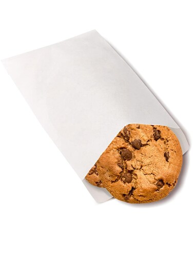 100-Pack 7x5x1&rdquo; Grease-Resistant Wax Paper Bags for Bakery