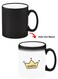 Color Changing Heat Sensitive Ceramic Mug, Image Revealed When HOT Liquid is Added! Queen crown