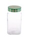 AKDC Square Glass Storage Jar With Colourfulid - Durable And Stylish M497