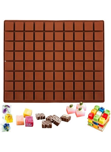 Chocolate Mold, 80 Cavities Silicone Molds for Chocolate, Caramel, Praline, Ice Cube, Jelly, and Gummy