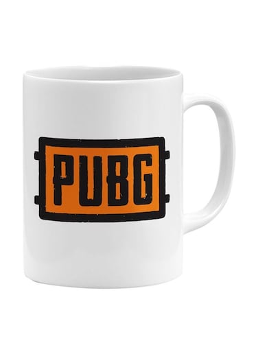 Gameplay Logo Printed Ceramic Coffee Mug White/Black/Orange