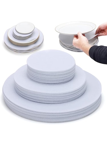 Imncya Plate Separators Storage, Set Of 60 And 3 Different Size, Thick and Premium Soft Felt Plate Dividers For China/Dish/Coffee Saucers Protecting and Stacking