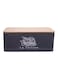 Modern Metal Bread Box with Bamboo Cutting Board Lid Bread Storage Container for Kitchen Counter Vintage Kitchen D&eacute;cor Organizer Elegant Bread Organizer Large Bread Tin