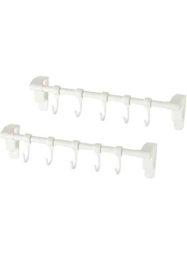 2pcs Kitchen Rack Towel Rack Cabinet Rack for Hanging Over Cabinet Door Rack Cabinet Towel Organizer Cabinet Door Towel Hooks Holder Towels Over Door Rack White Cup Storage Plastic (&lrm;White)