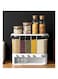 Dubai Gallery 6 Grids Dry Food Dispenser Wall Mounted Separate Rice Bucket Cereal Dispenser Moisture Proof Automatic Racks Food Storage Box