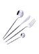 Delicate Stainless Steel Spoons Set Silver 24.5x5.5x3.5cm