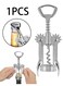 Corkscrew Winged Bottle Opener for Party Stainless Steel Multifunctional Bottle Opener Easy to Use,Silvery.