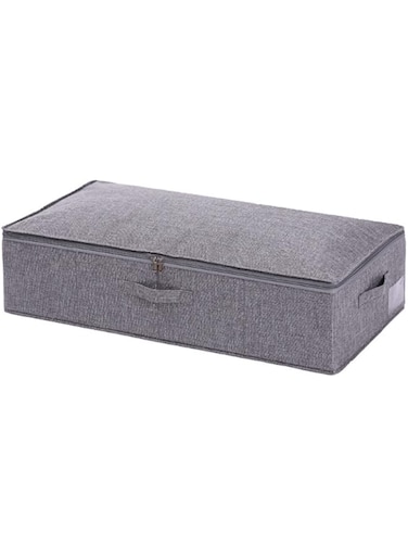 SKEIDO Storage Box Under The Bed Folding Clothes Moisture-Proof Organizer Cotton Linen Dust-Proof Quilt Storage Bags With Lid Finishing-76 * 38 * 17cm