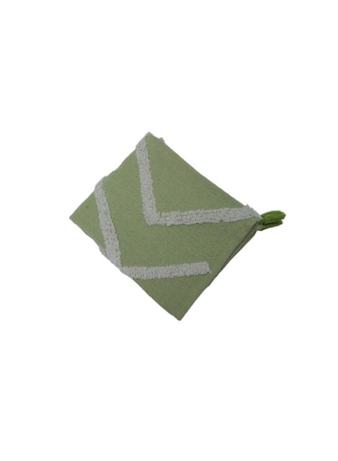 130 x 160 cm Pastel Cotton Throw Sage Green Blanket featuring a stylish tufted boho geometric pattern, decorative 400GSM thick cover for sofa couch and bed