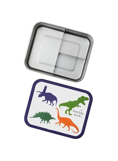 Bamboo Bark Stainless Steel Lunch Box for Kids - Bento Lunch Box Kids with Compartments - BPA Free &amp; Dishwasher Safe Snack Box for School, Picnic (LB-109)