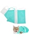 ORiTi Adjustable Cat Shower Net Bag Multifunctional Cat Bathing Grooming Bag with Drawstrings Cat Restraint Bag with Handle for Bathing Nail Trimming Ear Clean Anti-Bite Anti-Scratch Polyester