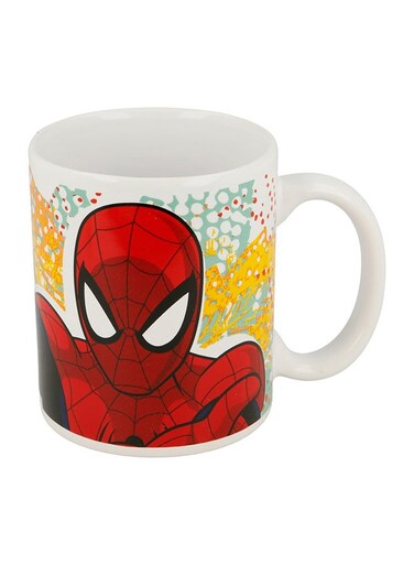Ultimate Spiderman Design Mug White/Red/Yellow