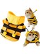 IMDOUBLEDOU Pet Funny Hoodie Ugly Christmas Sweater Cold Weather Warm Coat for Puppy Small Dog Halloween Party Costume Cute Hoodie (Small, Yellow Bee)