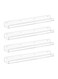 Clear Acrylic Floating Shelves 24 inches, Wall Bookshelf for Kids, Transparent Book Shelf Ledge for Wall, Set of 4