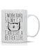 CrazWear Mugs I Work Hard So My Cat Can Live A Better Life 11oz Funny Coffee Mug, Cute Coffee For Women And Men, Cool Funny Cat Accessories Gifts For Crazy Cat Lovers