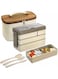 HASTHIP Lunch Box, Bento Box with Compartment, 3-In-1 Meal Prep Container, 1450ML High Capacity Portable Lunch Box, Leak-proof BPA-Free and Food-Safe Materials with Spoon &amp; Fork Microwave Safe