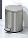 CHIC 12 Liter Stainless Steel Pedal Trash Bin with a Polished Finish and Removable Internal Bucket
