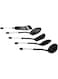 Royalford 5 Pieces Slotted Spatula - Solid Spoon - Pasta Spoon - Masher &amp; Ladle - Silicone Utensil Kitchen Gadgets Set