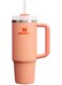 40oz Quencher H2.0 Tumbler with Straw and Handle &acirc;&euro;&ldquo; Nectarine Color &acirc;&euro;&ldquo; Vacuum Insulated Stainless Steel Travel Mug with FlowState 3-Way Lid for Leak-Resistant, Splash-Free Hydration on the Go