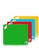 Board Set Flexible Plastic Chopping Board Set Mats with Food Icons Easy-Grip Handles BPA-Free Non-Porous Easy to Clean Nonslip Antimicrobial Dishwasher Safe Set of 4