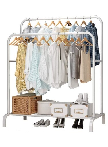 Organizer And Holder Metal Stand White 110x54x150cm